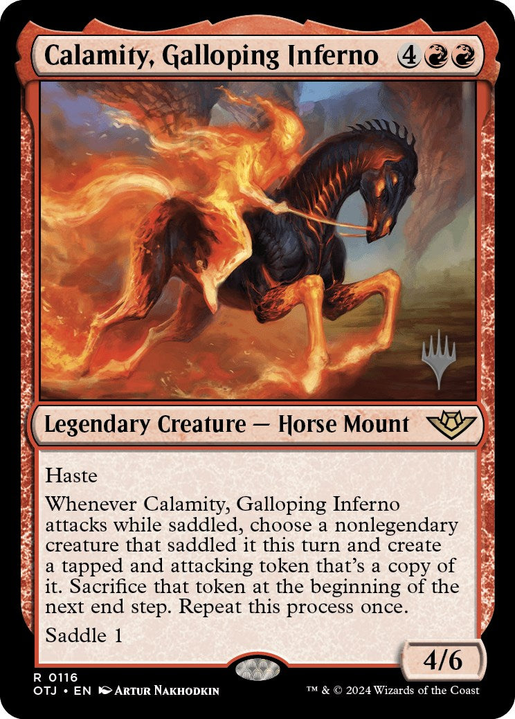 Calamity, Galloping Inferno (Promo Pack) [Outlaws of Thunder Junction Promos] | Gear Gaming Fayetteville