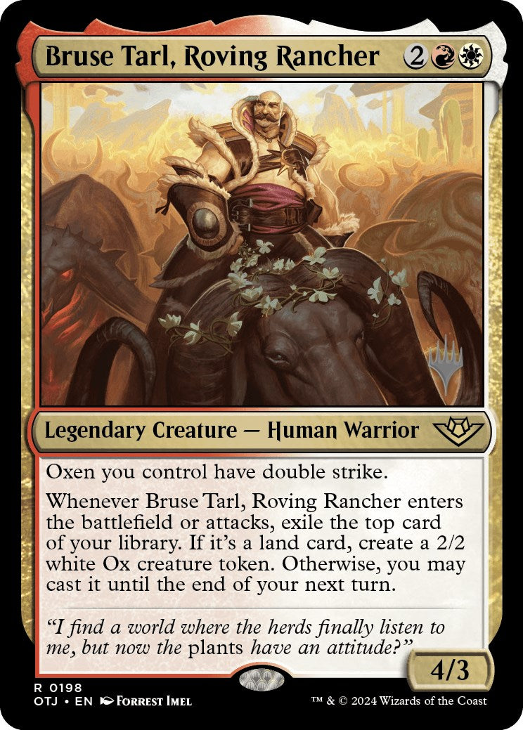 Bruse Tarl, Roving Rancher (Promo Pack) [Outlaws of Thunder Junction Promos] | Gear Gaming Fayetteville