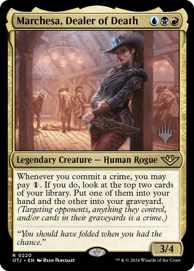 Marchesa, Dealer of Death (Promo Pack) [Outlaws of Thunder Junction Promos] | Gear Gaming Fayetteville