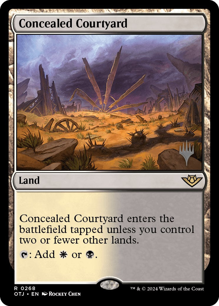 Concealed Courtyard (Promo Pack) [Outlaws of Thunder Junction Promos] | Gear Gaming Fayetteville