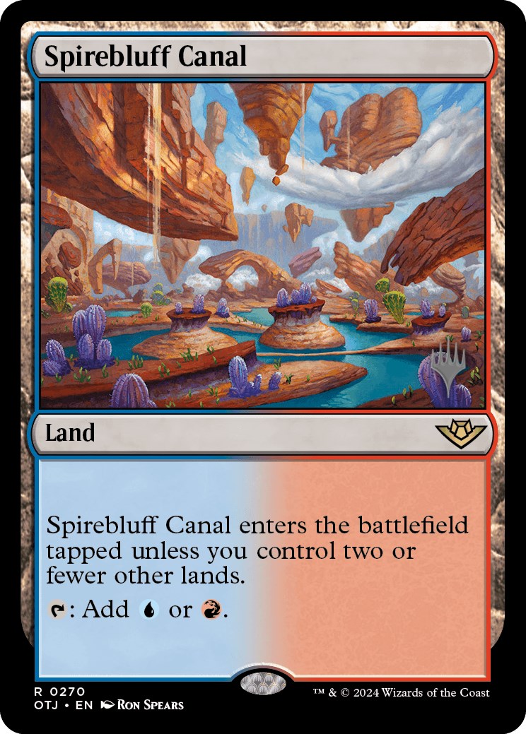Spirebluff Canal (Promo Pack) [Outlaws of Thunder Junction Promos] | Gear Gaming Fayetteville