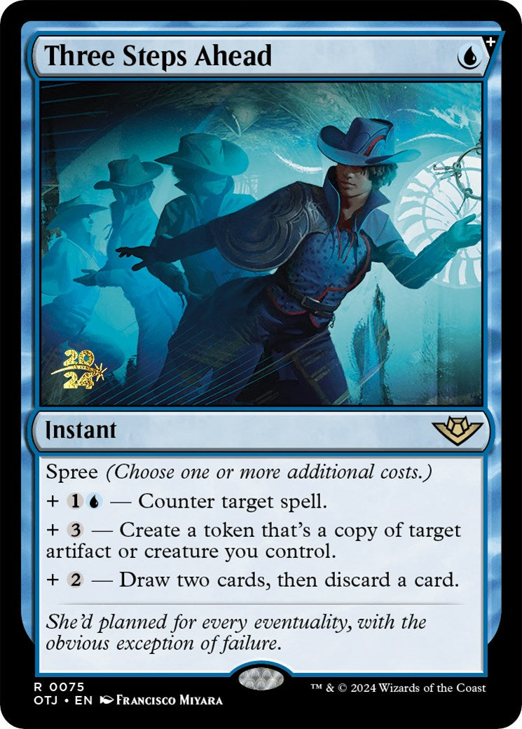 Three Steps Ahead [Outlaws of Thunder Junction Prerelease Promos] | Gear Gaming Fayetteville