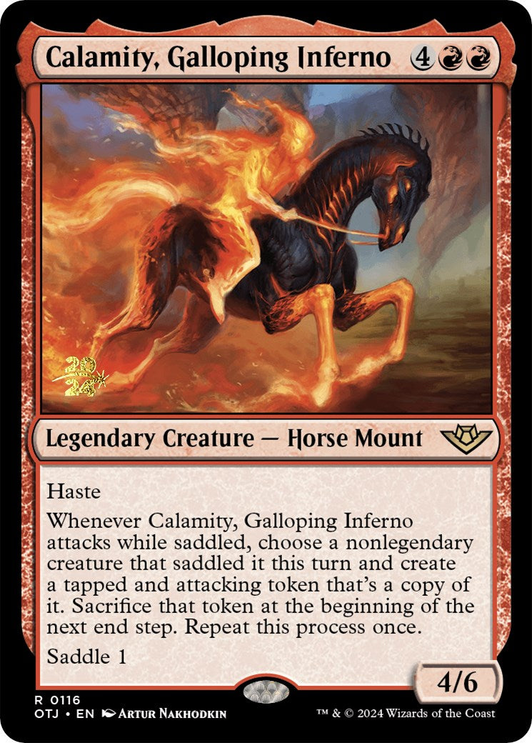 Calamity, Galloping Inferno [Outlaws of Thunder Junction Prerelease Promos] | Gear Gaming Fayetteville