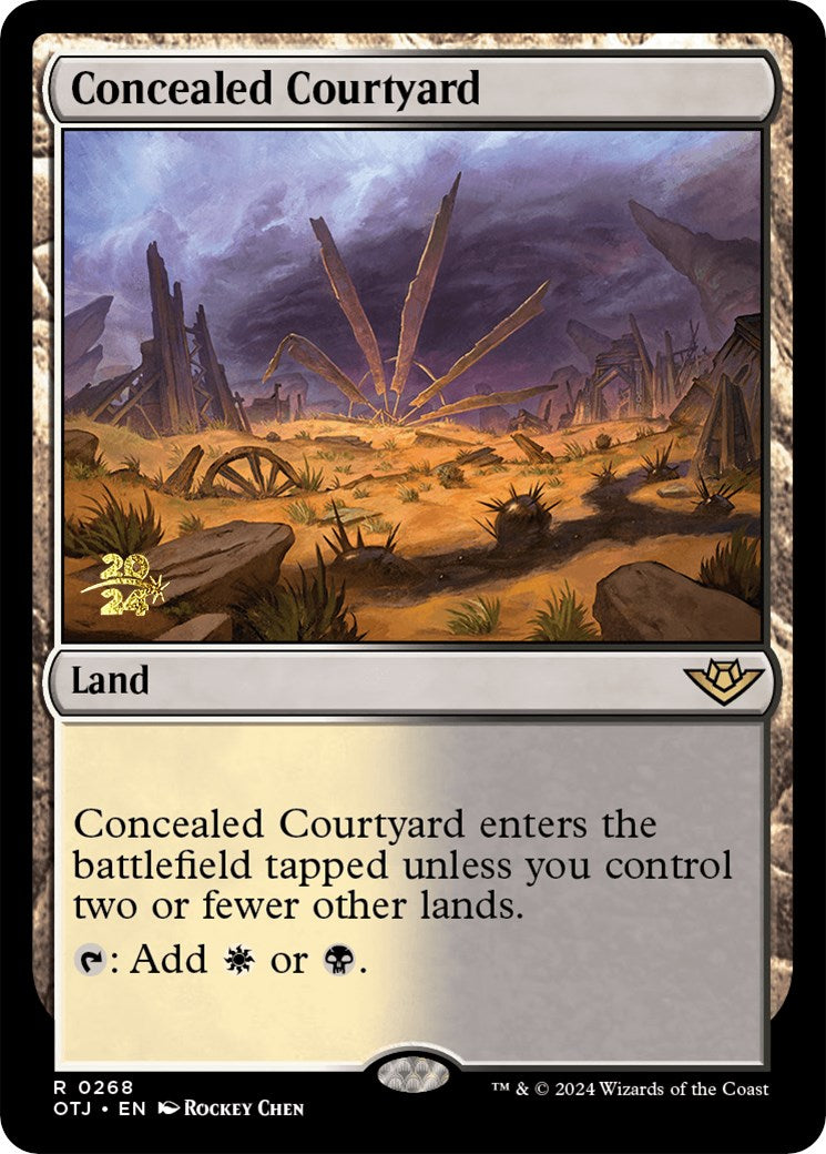 Concealed Courtyard (OTJ) [Outlaws of Thunder Junction Prerelease Promos] | Gear Gaming Fayetteville