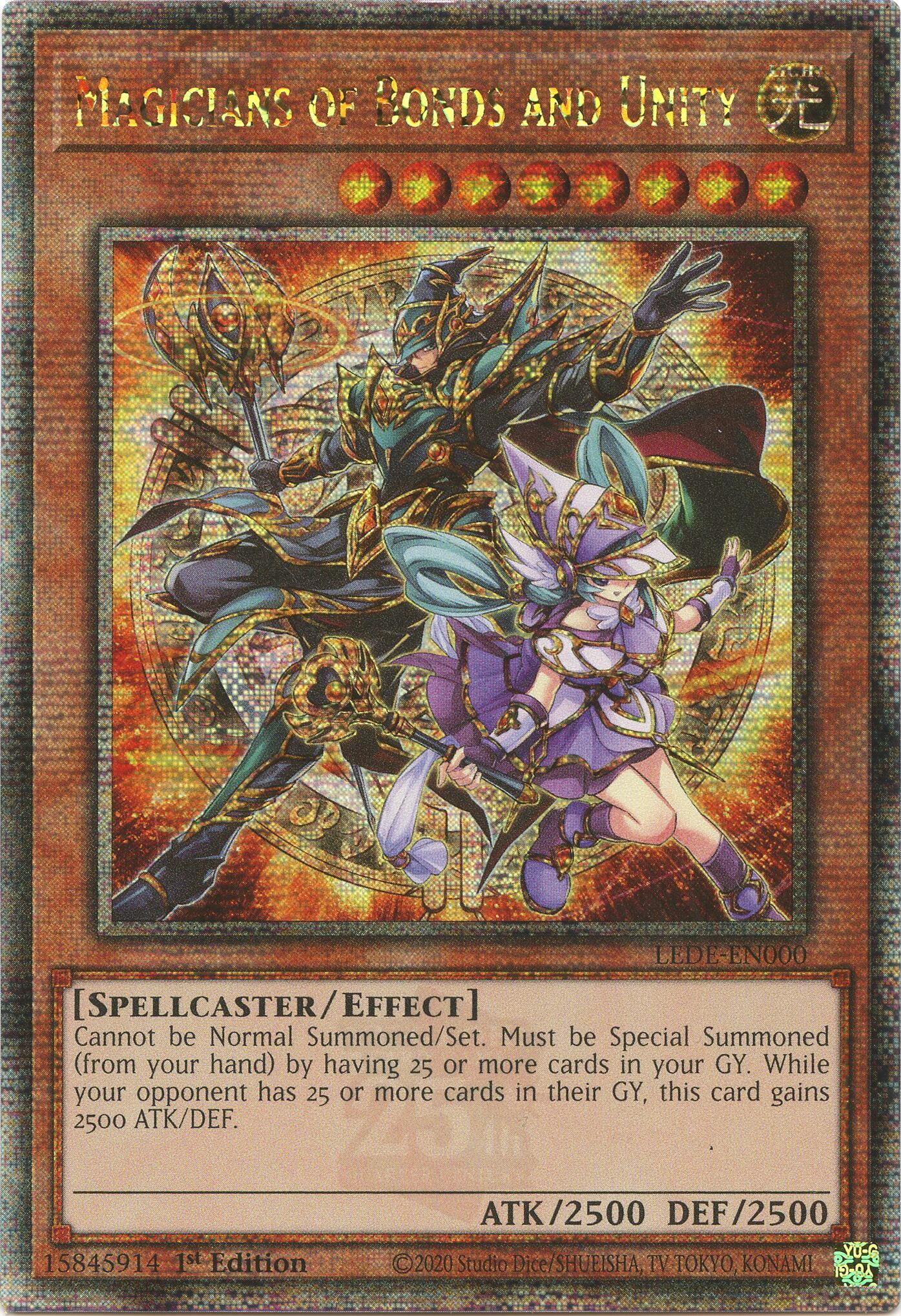 Magicians of Bonds and Unity [LEDE-EN000] Quarter Century Secret Rare | Gear Gaming Fayetteville