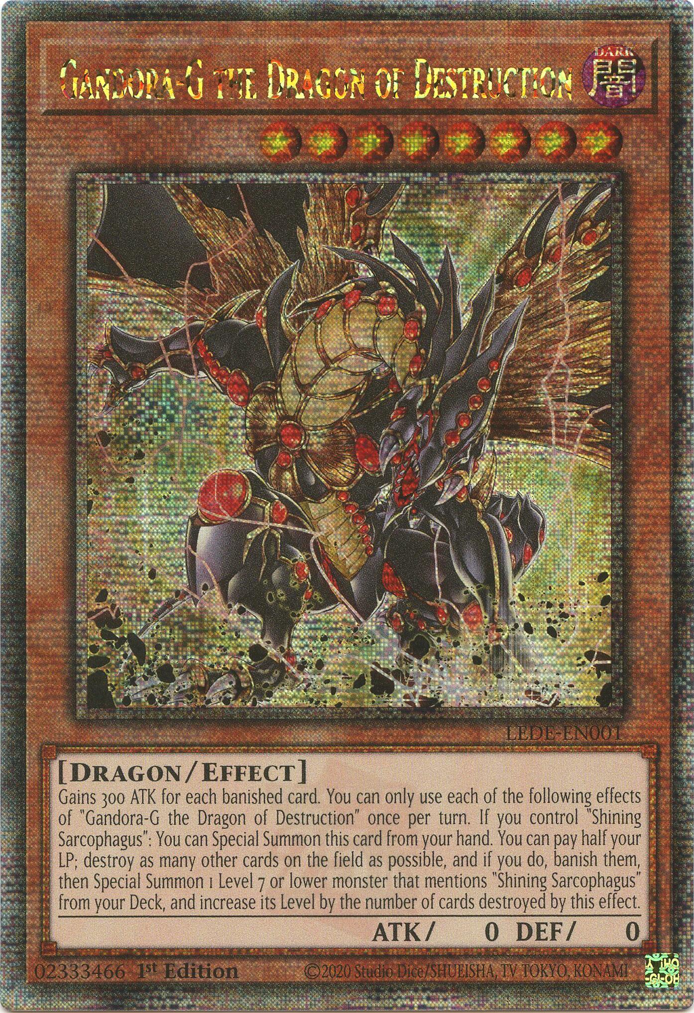 Gandora-G the Dragon of Destruction [LEDE-EN001] Quarter Century Secret Rare | Gear Gaming Fayetteville