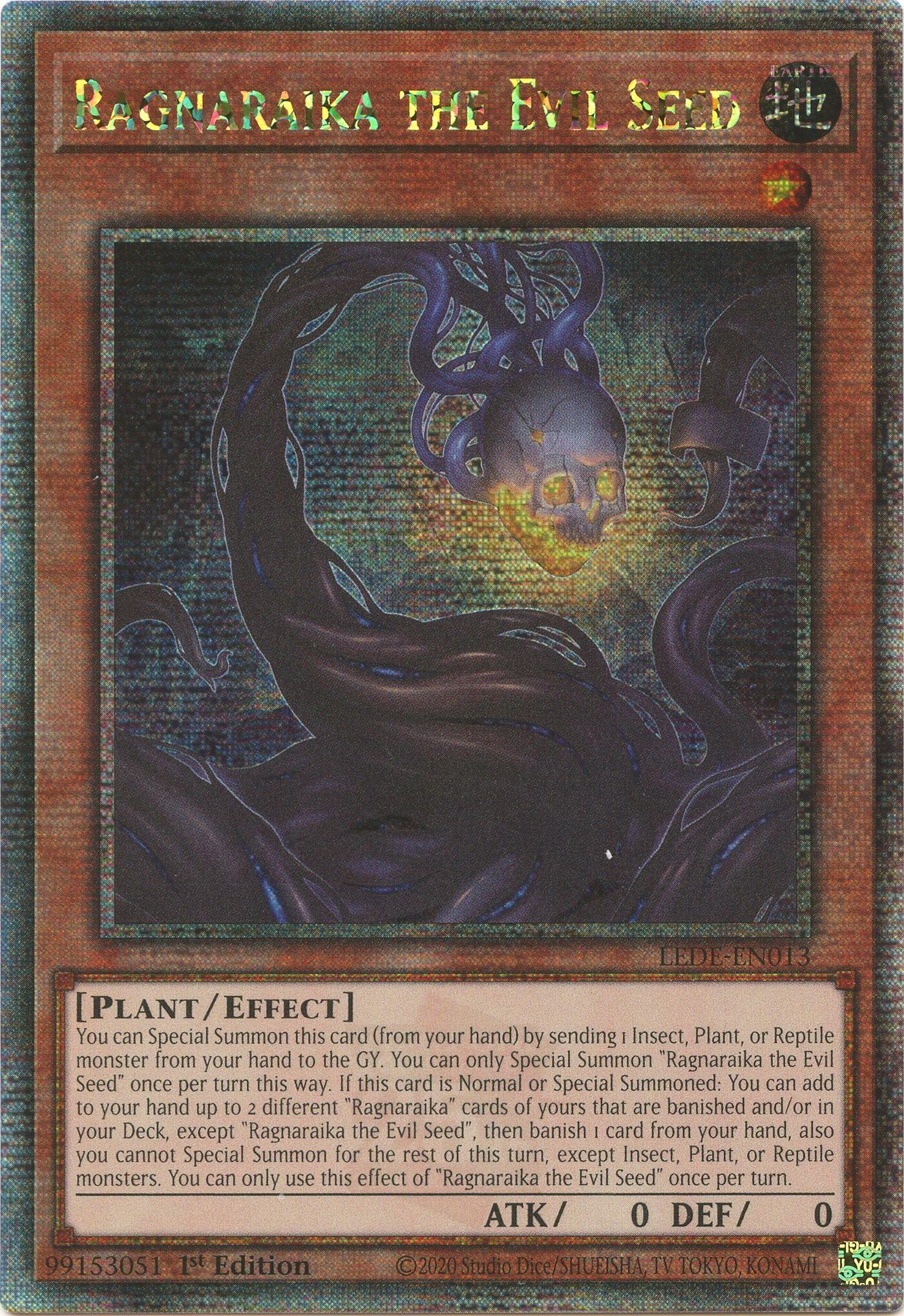 Ragnaraika the Evil Seed [LEDE-EN013] Quarter Century Secret Rare | Gear Gaming Fayetteville