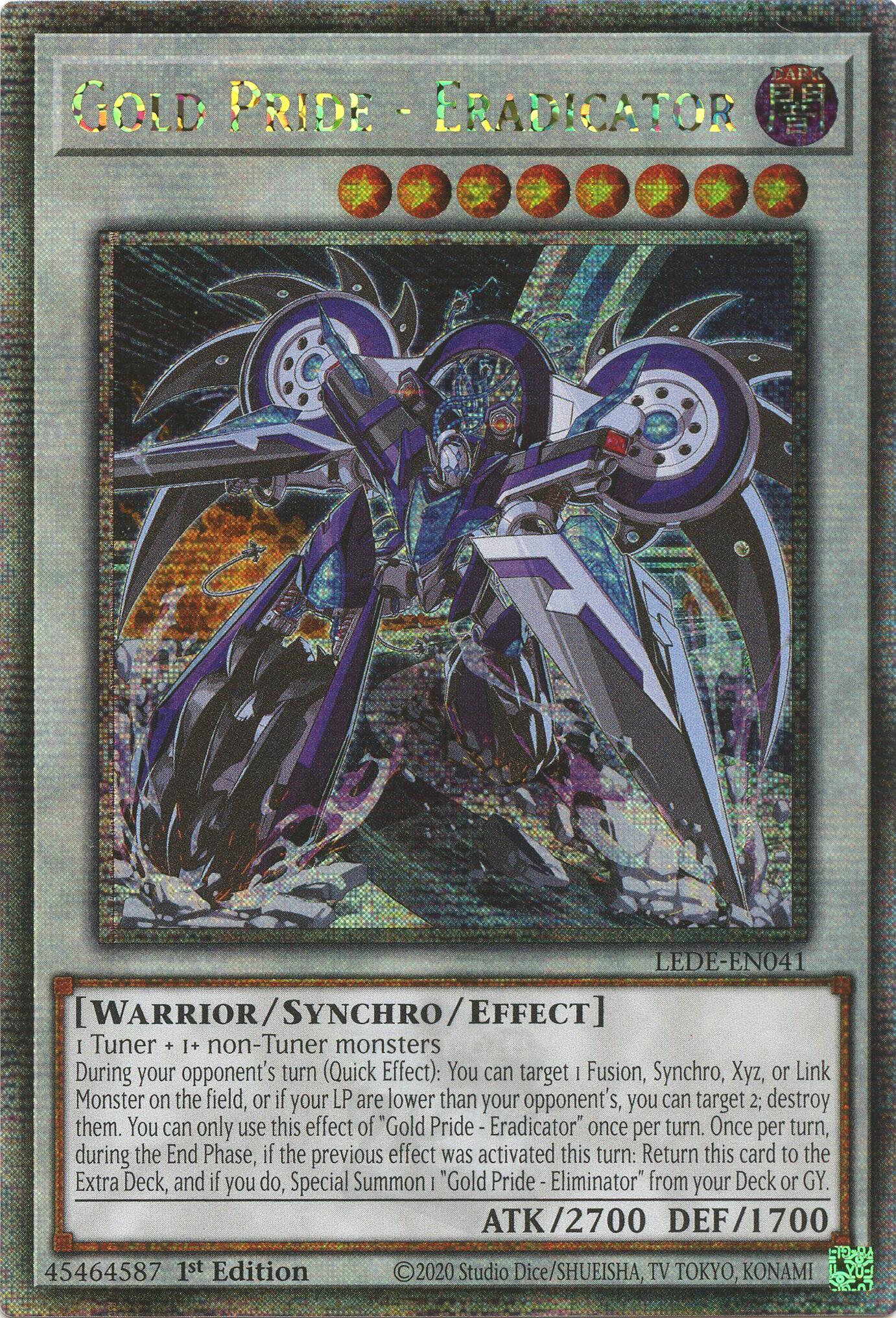 Gold Pride - Eradicator (Quarter Century Secret Rare) [LEDE-EN041] Quarter Century Secret Rare | Gear Gaming Fayetteville