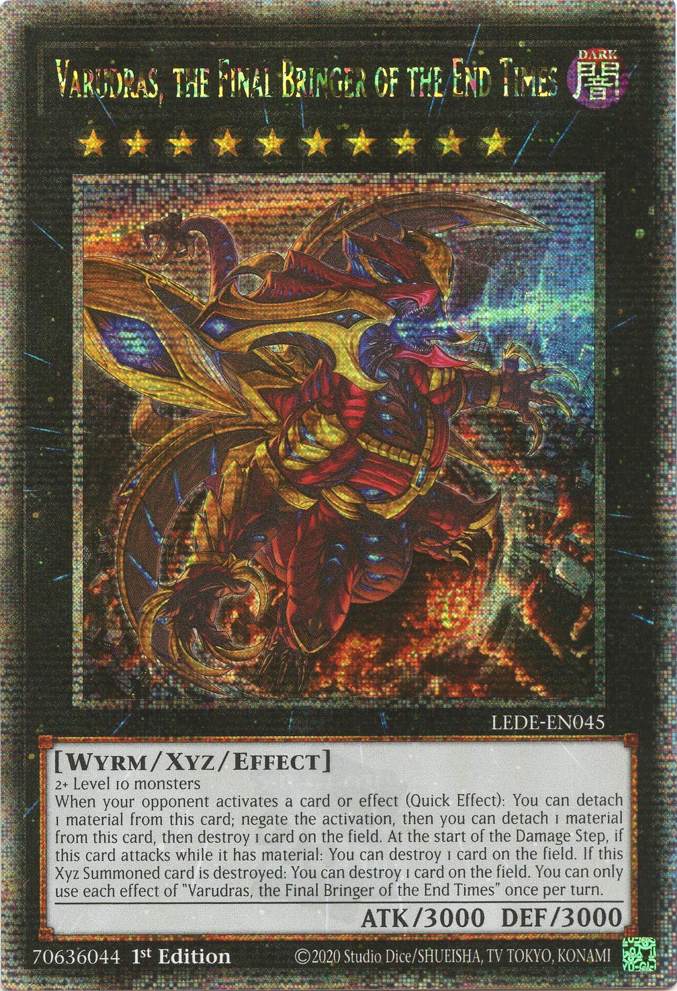 Varudras, the Final Bringer of the End Times (Quarter Century Secret Rare) [LEDE-EN045] Quarter Century Secret Rare | Gear Gaming Fayetteville