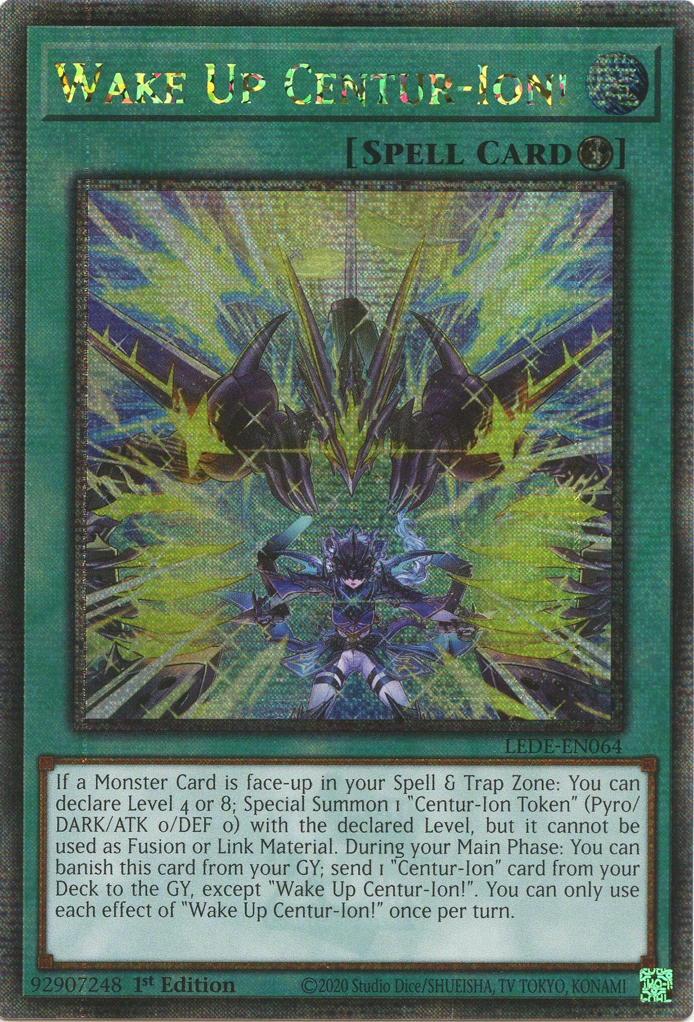 Wake Up Centur-Ion! (Quarter Century Secret Rare) [LEDE-EN064] Quarter Century Secret Rare | Gear Gaming Fayetteville