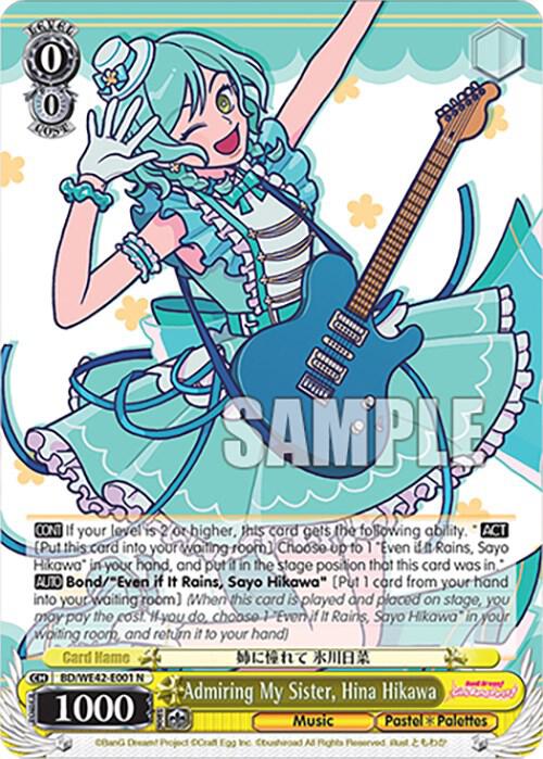 Admiring My Sister, Hina Hikawa - [BanG Dream! Girls Band Party! Countdown Collection Premium Booster] | Gear Gaming Fayetteville