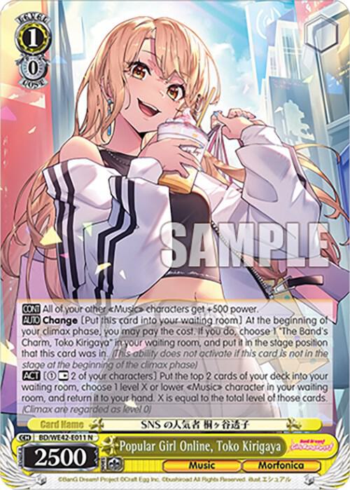 Popular Girl Online, Toko Kirigaya - [BanG Dream! Girls Band Party! Countdown Collection Premium Booster] | Gear Gaming Fayetteville