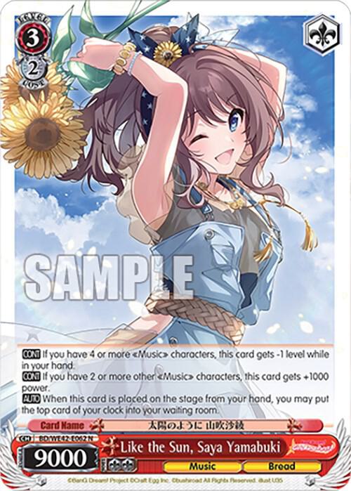 Like the Sun, Saya Yamabuki - [BanG Dream! Girls Band Party! Countdown Collection Premium Booster] | Gear Gaming Fayetteville