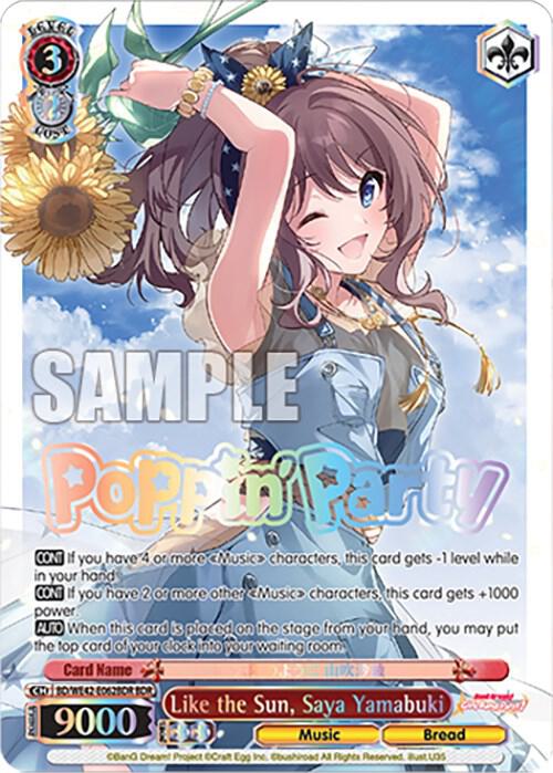 Like the Sun, Saya Yamabuki (BDR) - [BanG Dream! Girls Band Party! Countdown Collection Premium Booster] | Gear Gaming Fayetteville