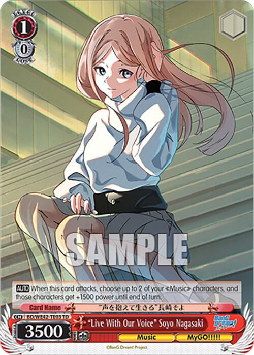 "Live With Our Voice" Soyo Nagasaki - [BanG Dream! Girls Band Party! Countdown Collection Premium Booster] | Gear Gaming Fayetteville