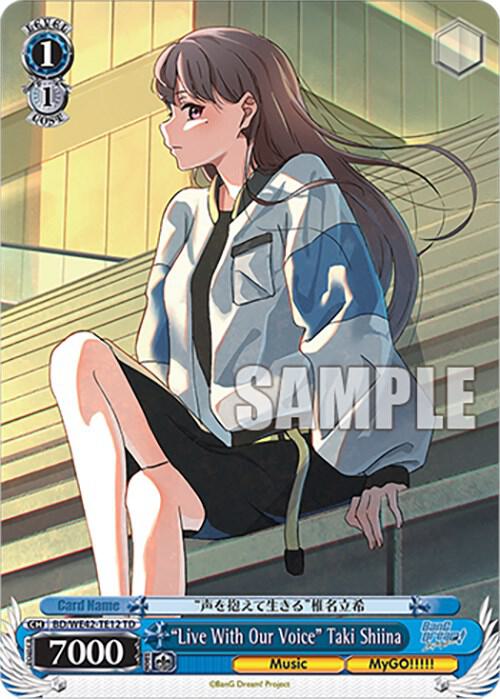 "Live With Our Voice" Taki Shiina - [BanG Dream! Girls Band Party! Countdown Collection Premium Booster] | Gear Gaming Fayetteville