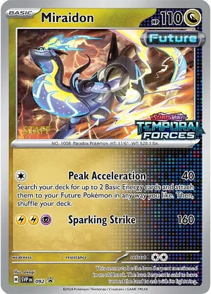 Miraidon (092) (Stamped) (Staff) [Scarlet & Violet: Black Star Promos] | Gear Gaming Fayetteville