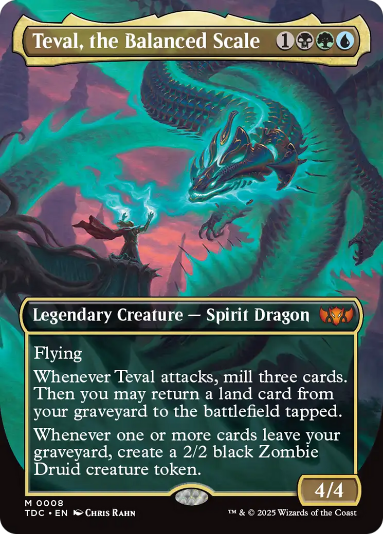 Teval, the Balanced Scale (Borderless) [Tarkir: Dragonstorm Commander] | Gear Gaming Fayetteville