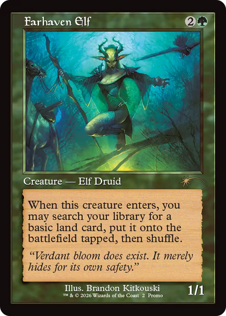 Farhaven Elf (Retro Frame) [Wizards Play Network 2026] | Gear Gaming Fayetteville