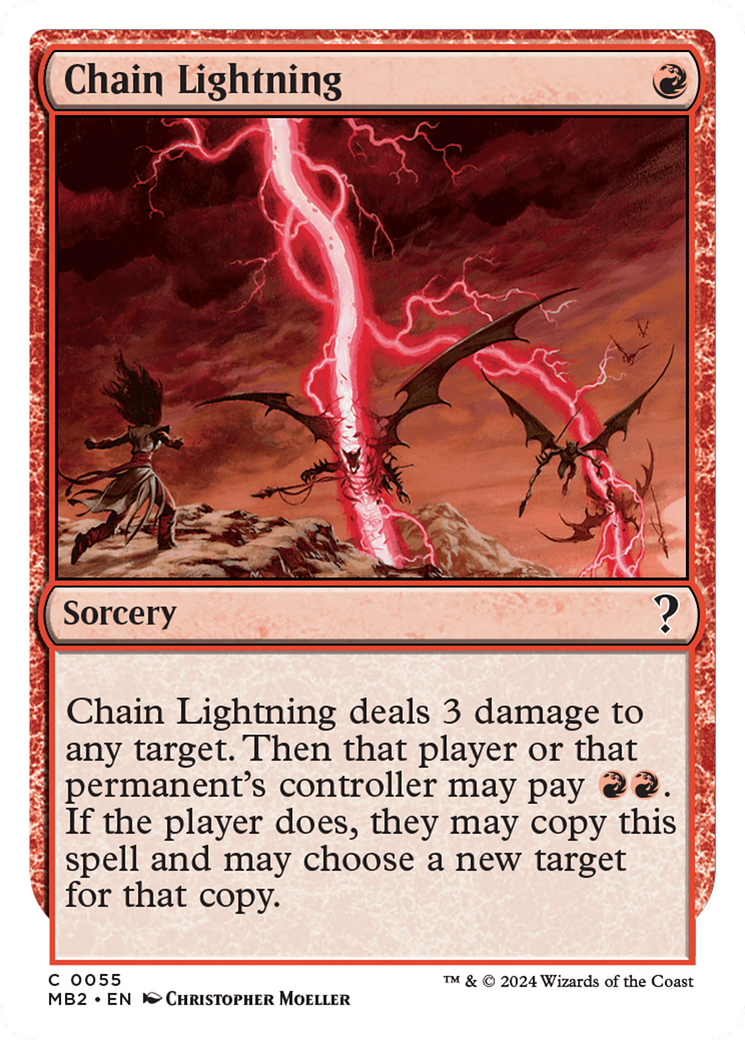 Chain Lightning (White Border) [Mystery Booster 2] | Gear Gaming Fayetteville