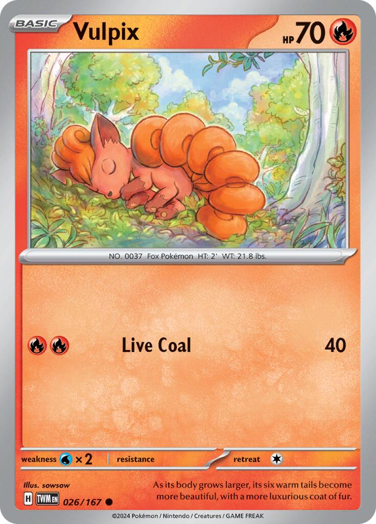 Vulpix (026/167) [Scarlet & Violet: Twilight Masquerade] | Gear Gaming Fayetteville