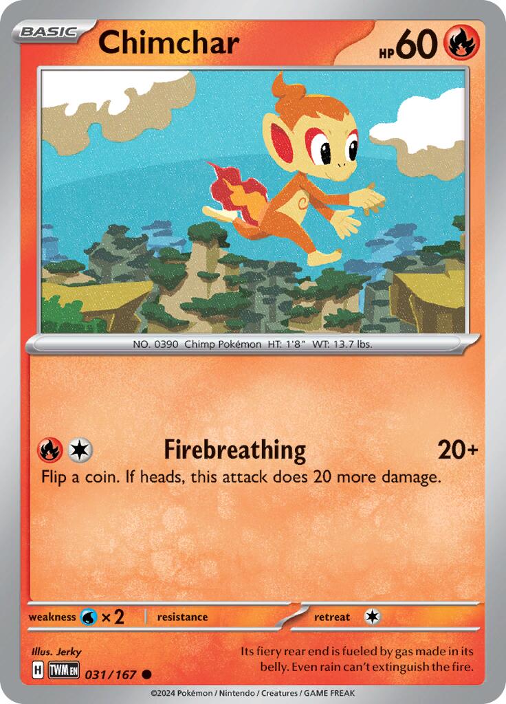 Chimchar (031/167) [Scarlet & Violet: Twilight Masquerade] | Gear Gaming Fayetteville