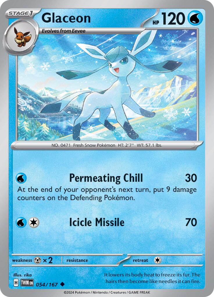 Glaceon (054/167) [Scarlet & Violet: Twilight Masquerade] | Gear Gaming Fayetteville