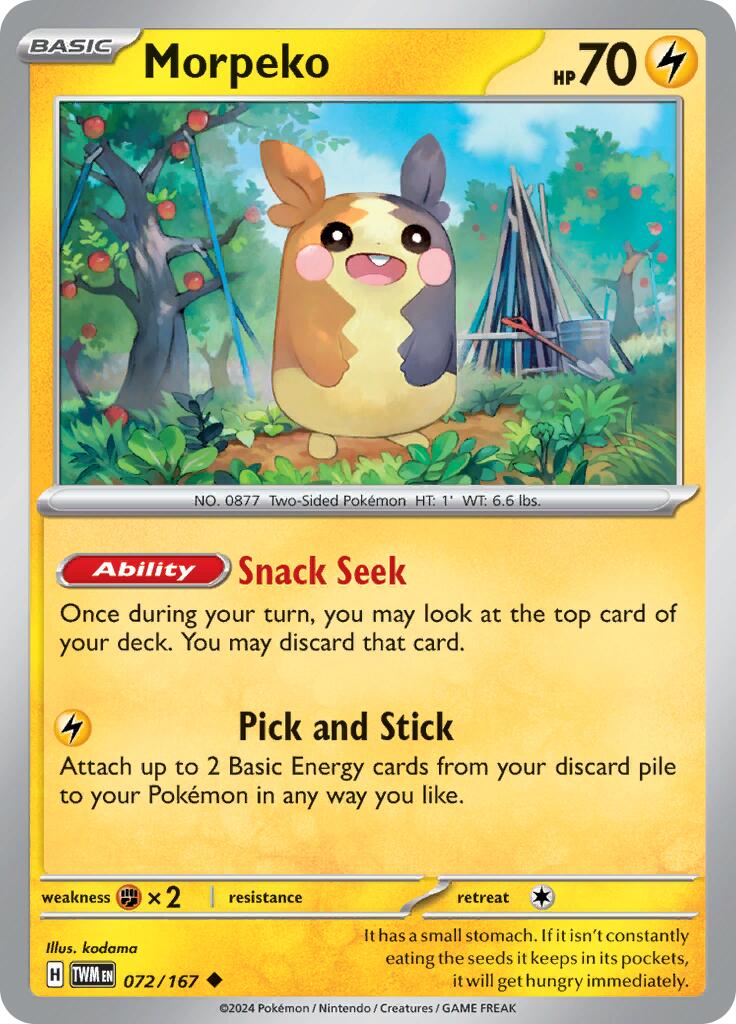 Morpeko (072/167) [Scarlet & Violet: Twilight Masquerade] | Gear Gaming Fayetteville