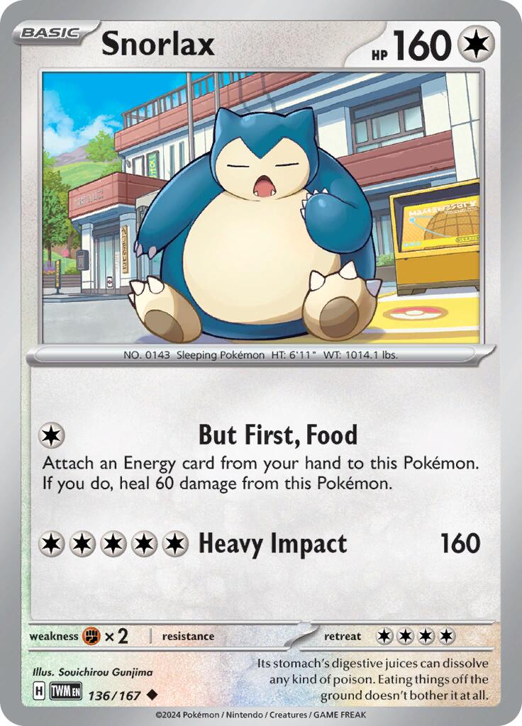 Snorlax (136/167) [Scarlet & Violet: Twilight Masquerade] | Gear Gaming Fayetteville