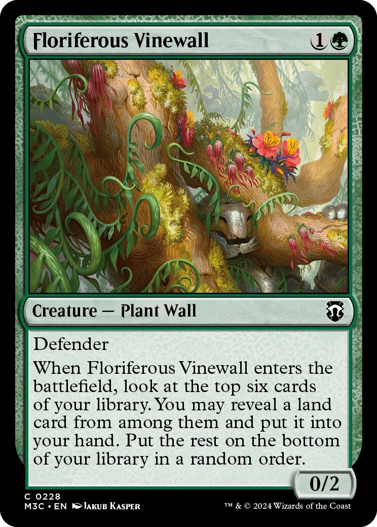 Floriferous Vinewall [Modern Horizons 3 Commander] | Gear Gaming Fayetteville