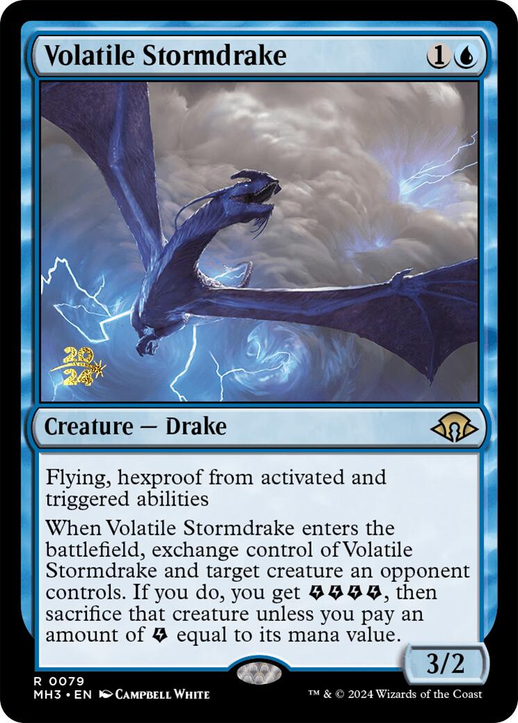 Volatile Stormdrake [Modern Horizons 3 Prerelease Promos] | Gear Gaming Fayetteville