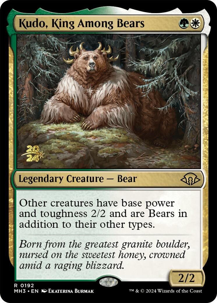 Kudo, King Among Bears [Modern Horizons 3 Prerelease Promos] | Gear Gaming Fayetteville