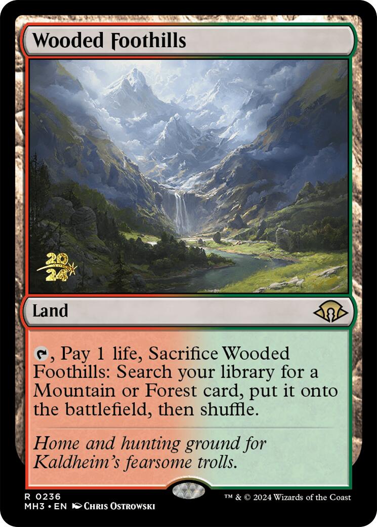 Wooded Foothills [Modern Horizons 3 Prerelease Promos] | Gear Gaming Fayetteville