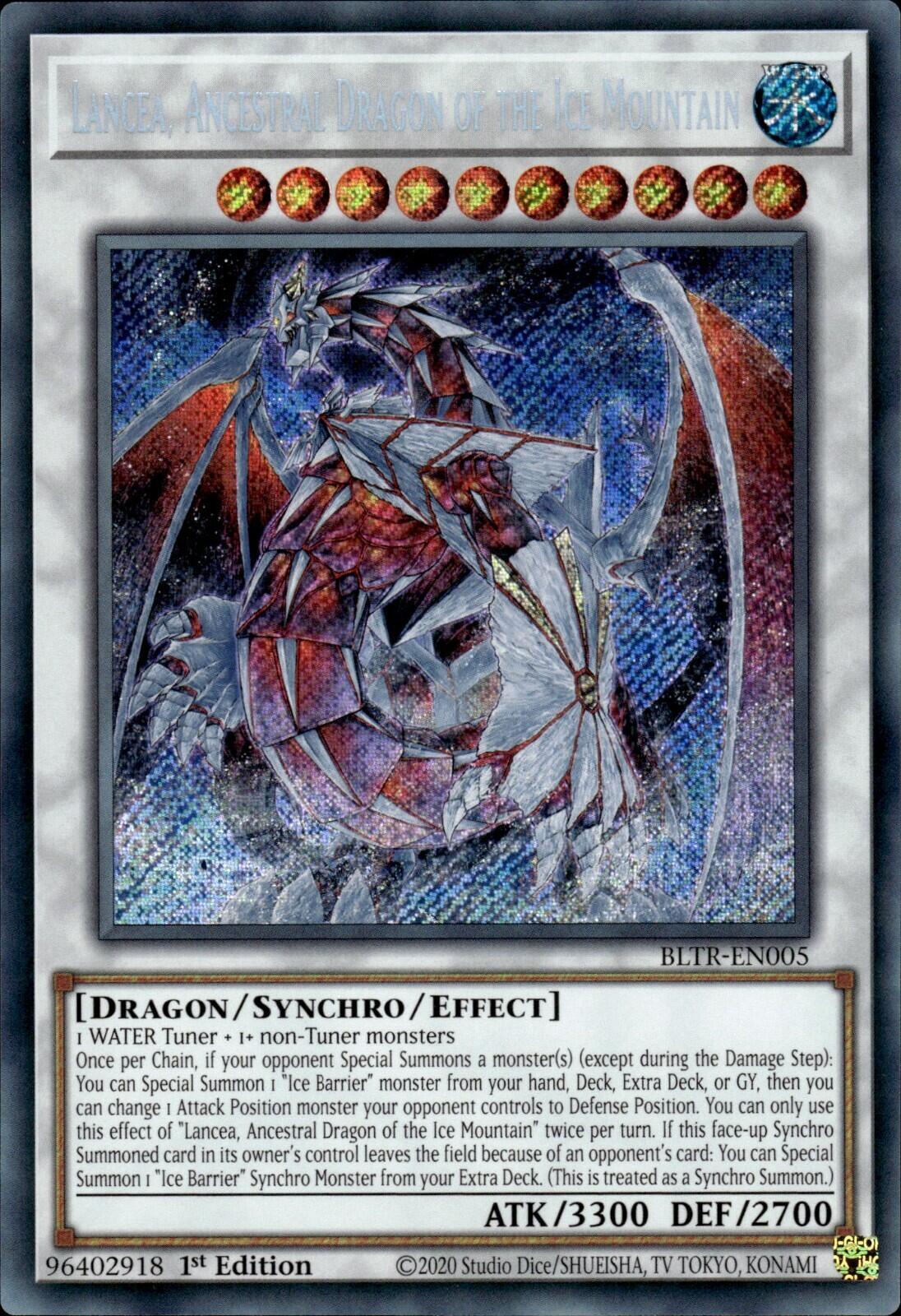 Lancea, Ancestral Dragon of the Ice Mountain [BLTR-EN005] Secret Rare | Gear Gaming Fayetteville