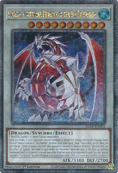 Lancea, Ancestral Dragon of the Ice Mountain (Quarter Century Secret Rare) [BLTR-EN005] Quarter Century Secret Rare | Gear Gaming Fayetteville