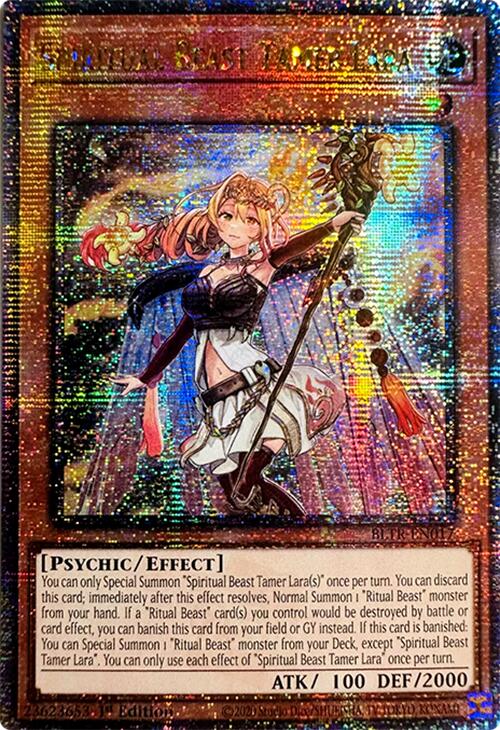 Spiritual Beast Tamer Lara (Quarter Century Secret Rare) [BLTR-EN017] Quarter Century Secret Rare | Gear Gaming Fayetteville