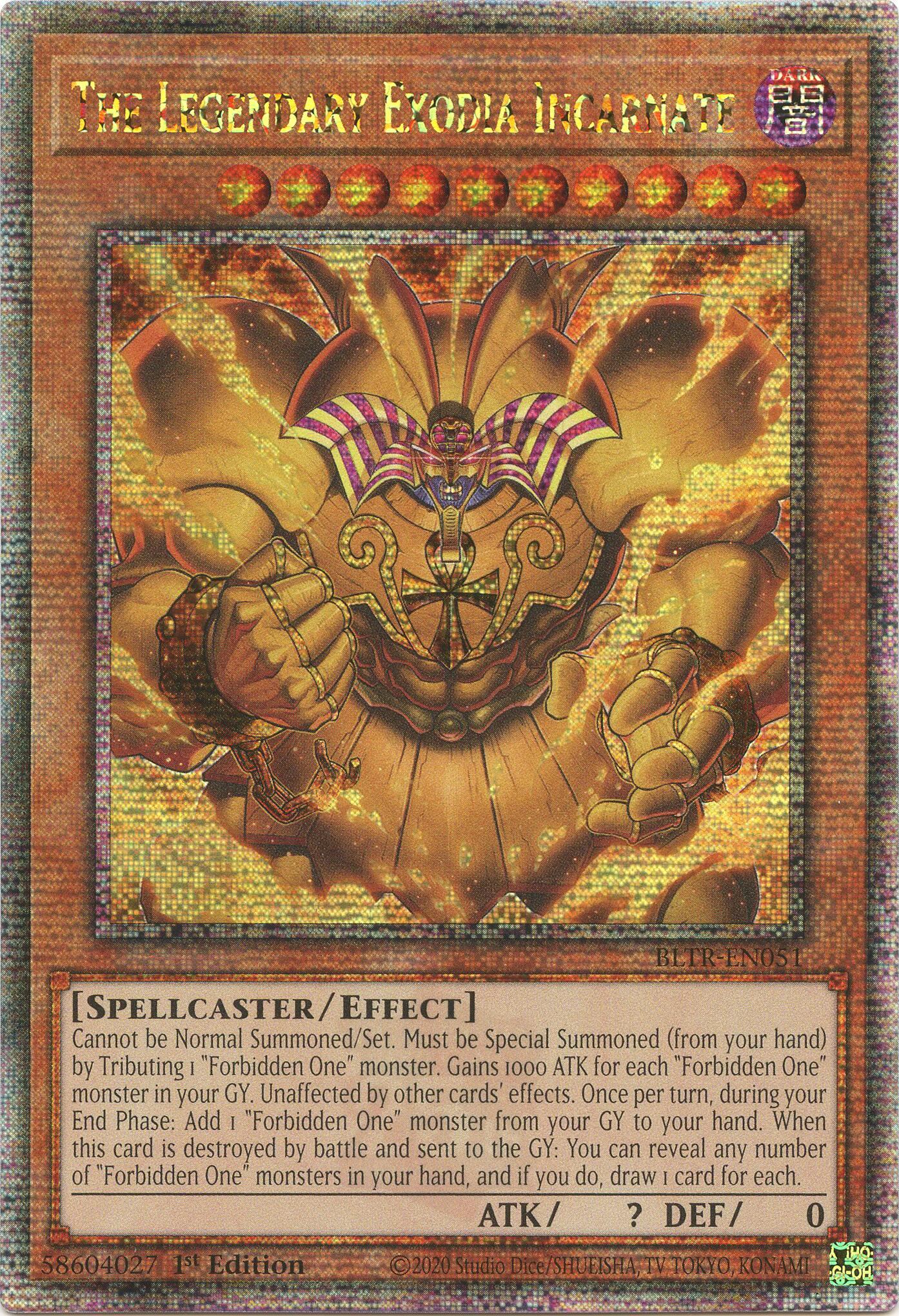 The Legendary Exodia Incarnate (Quarter Century Secret Rare) [BLTR-EN051] Quarter Century Secret Rare | Gear Gaming Fayetteville