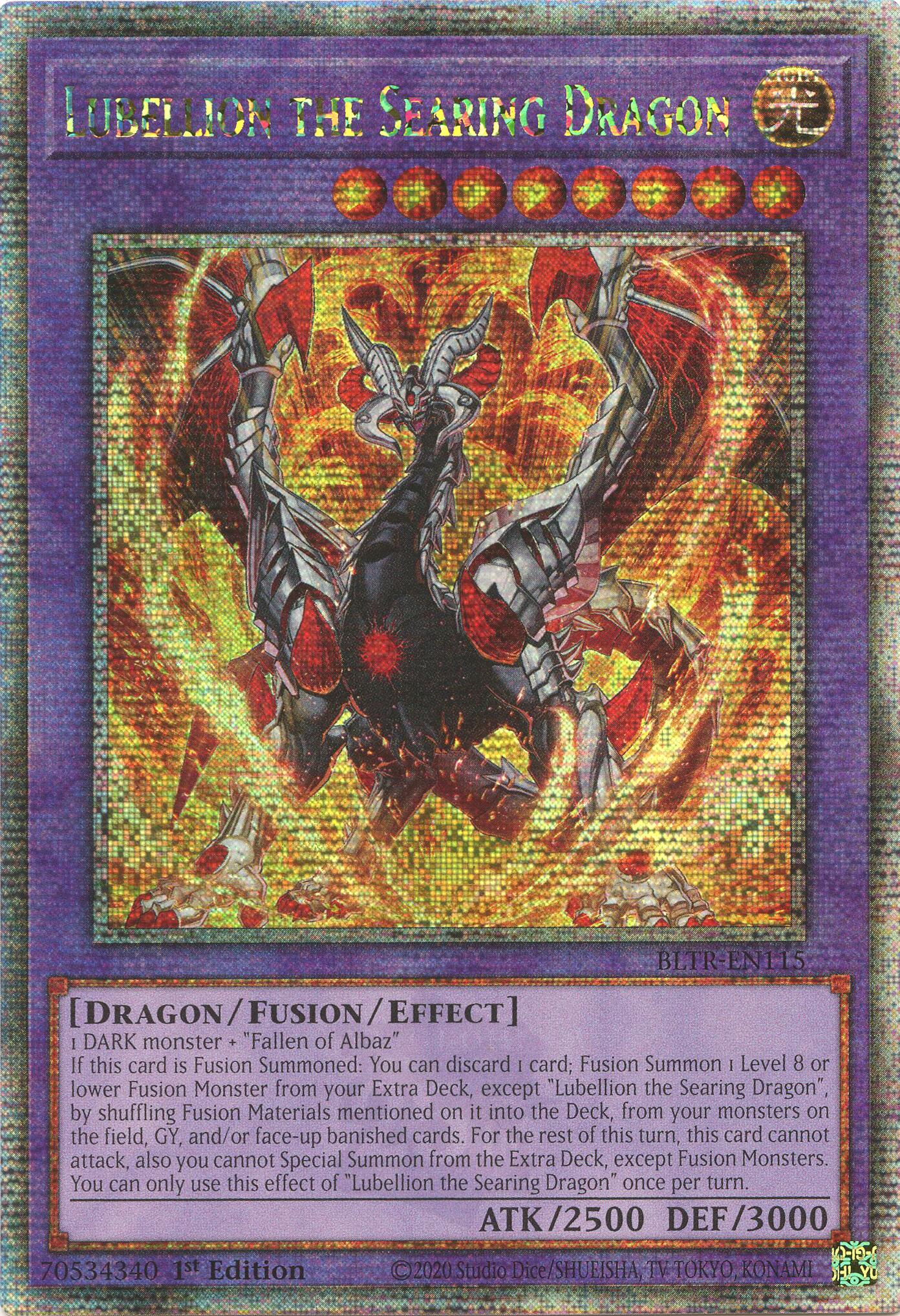 Lubellion the Searing Dragon (Quarter Century Secret Rare) [BLTR-EN115] Quarter Century Secret Rare | Gear Gaming Fayetteville