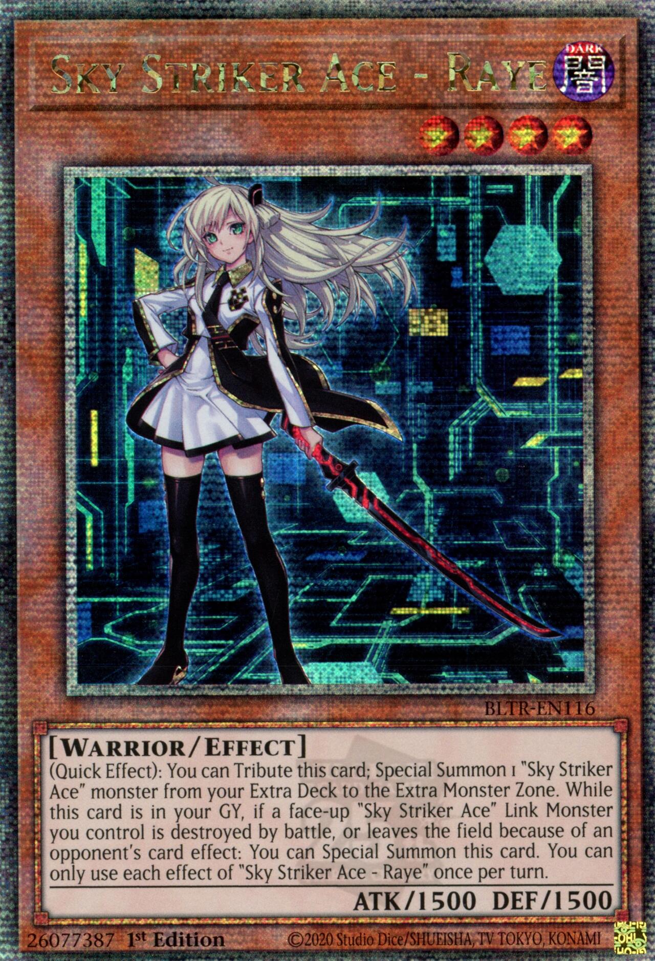 Sky Striker Ace - Raye (Quarter Century Secret Rare) [BLTR-EN116] Quarter Century Secret Rare | Gear Gaming Fayetteville