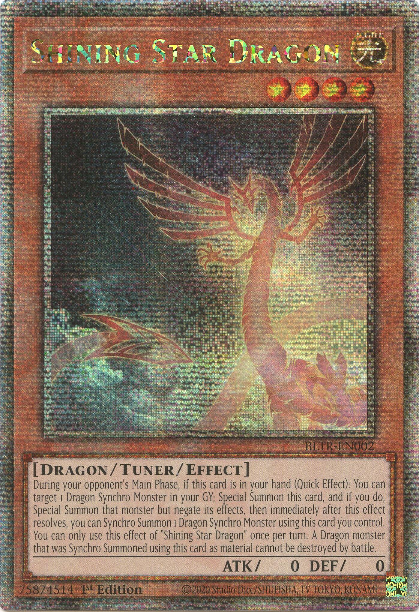 Shining Star Dragon (Quarter Century Secret Rare) [BLTR-EN002] Quarter Century Secret Rare | Gear Gaming Fayetteville