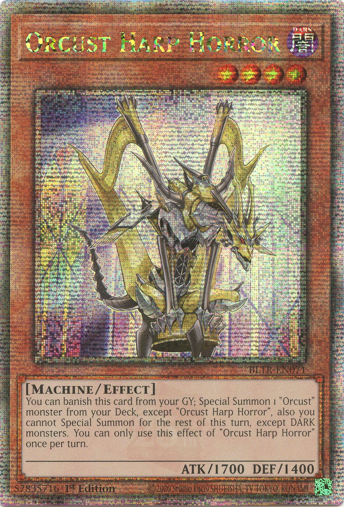 Orcust Harp Horror (Quarter Century Secret Rare) [BLTR-EN071] Quarter Century Secret Rare | Gear Gaming Fayetteville