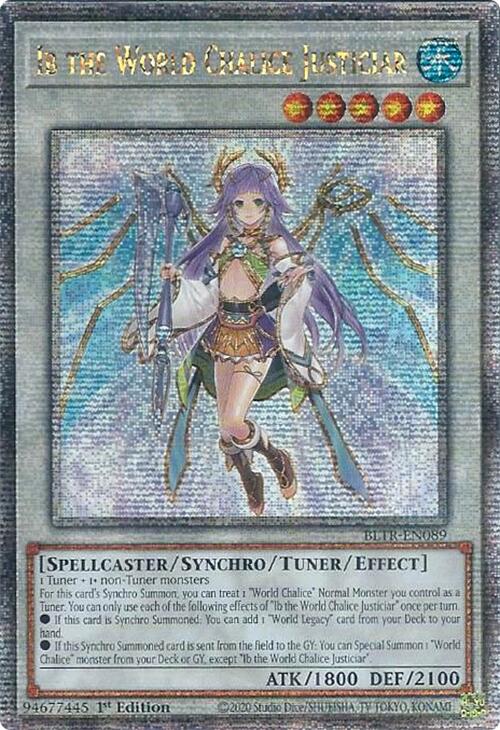 Ib the World Chalice Justiciar (Quarter Century Secret Rare) [BLTR-EN089] Quarter Century Secret Rare | Gear Gaming Fayetteville