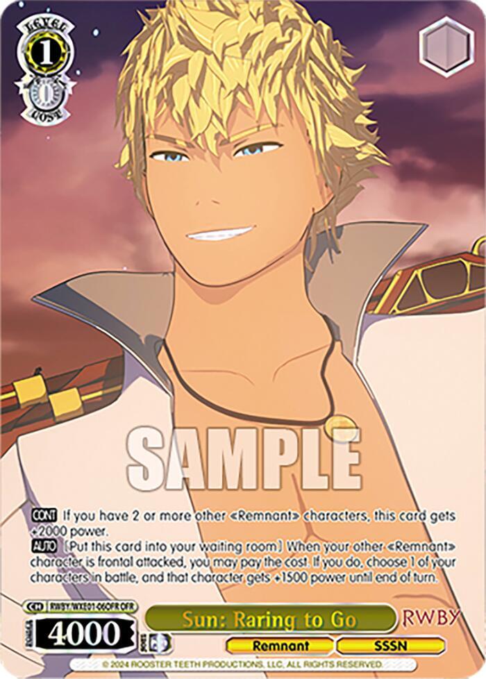 Sun: Raring to Go (OFR) - [RWBY Premium Booster] | Gear Gaming Fayetteville