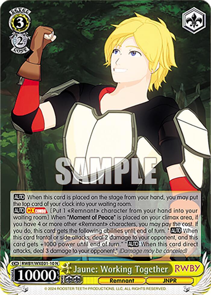 Jaune: Working Together - [RWBY Premium Booster] | Gear Gaming Fayetteville