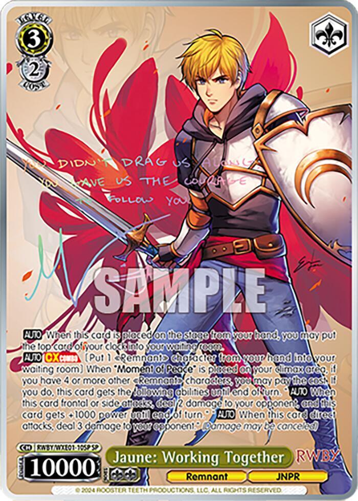 Jaune: Working Together (SP) - [RWBY Premium Booster] | Gear Gaming Fayetteville