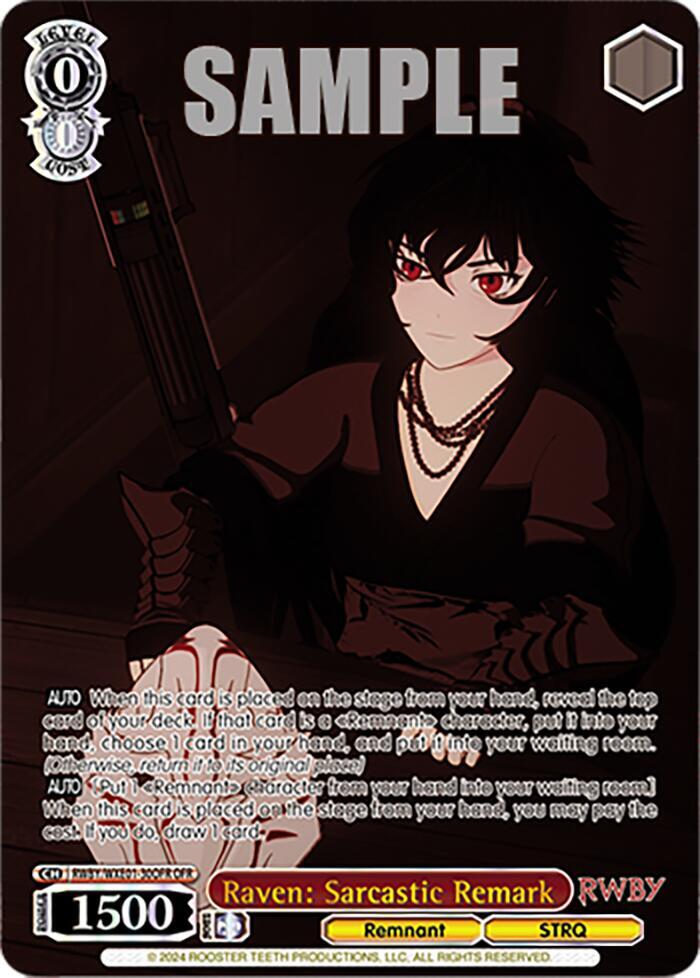 Raven: Sarcastic Remark (OFR) - [RWBY Premium Booster] | Gear Gaming Fayetteville