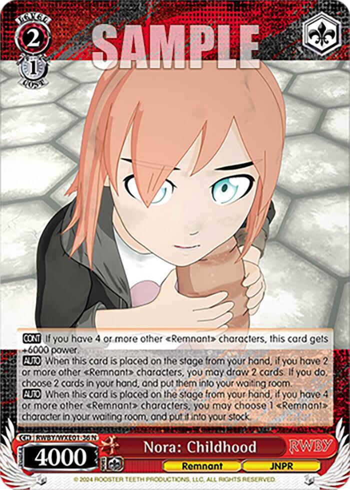 Nora: Childhood - [RWBY Premium Booster] | Gear Gaming Fayetteville