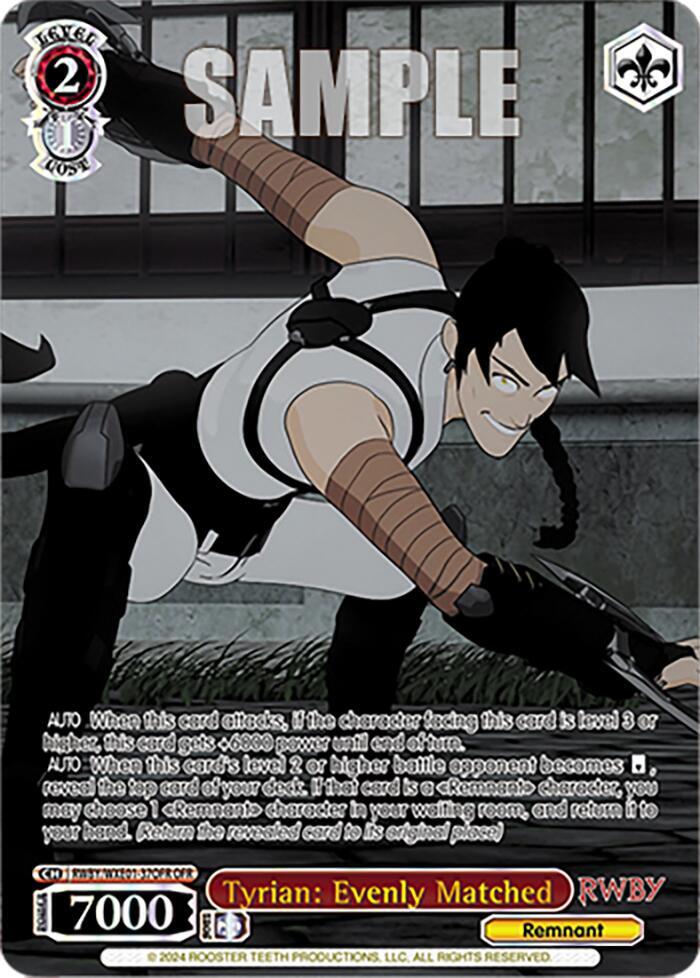 Tyrian: Evenly Matched (OFR) - [RWBY Premium Booster] | Gear Gaming Fayetteville