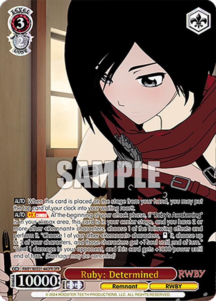 Ruby: Determined (OFR) - [RWBY Premium Booster] | Gear Gaming Fayetteville