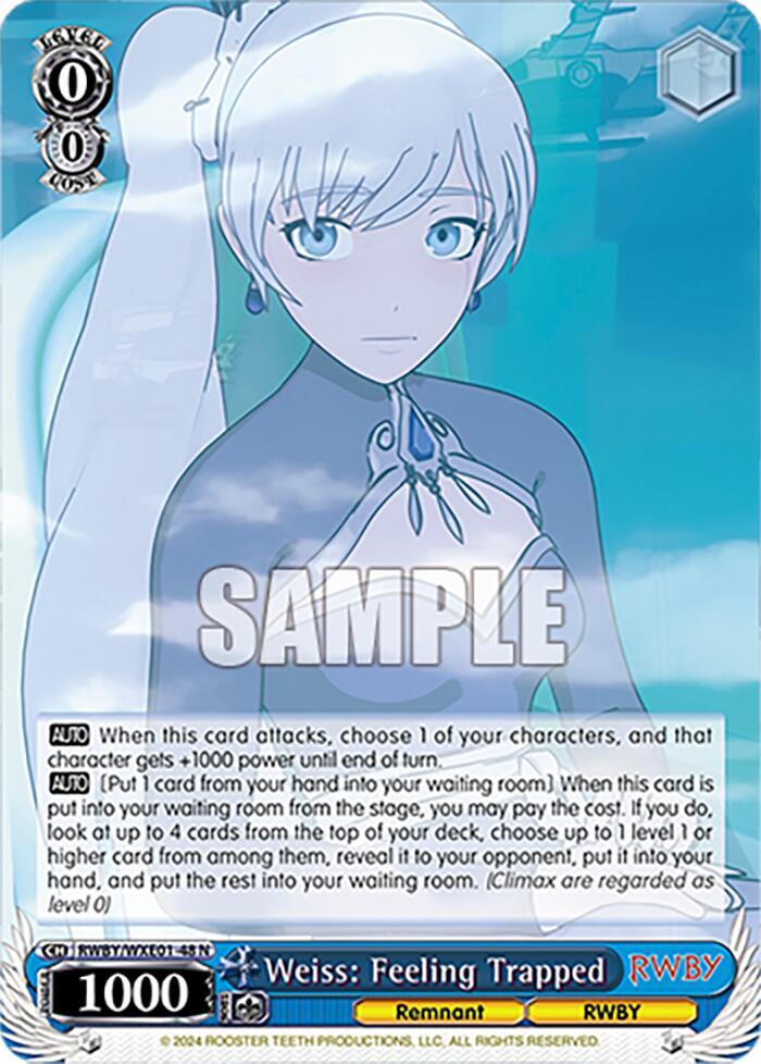 Weiss: Feeling Trapped - [RWBY Premium Booster] | Gear Gaming Fayetteville